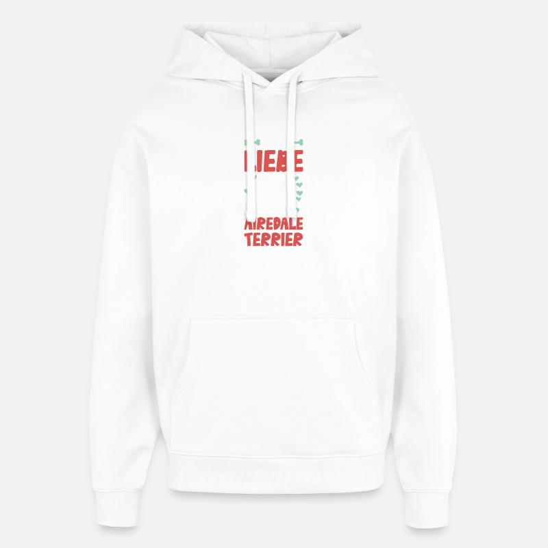 J’adore mon Airedale Terrier - Sweat à capuche unisexe Stanley/Stella Oversized - blanc