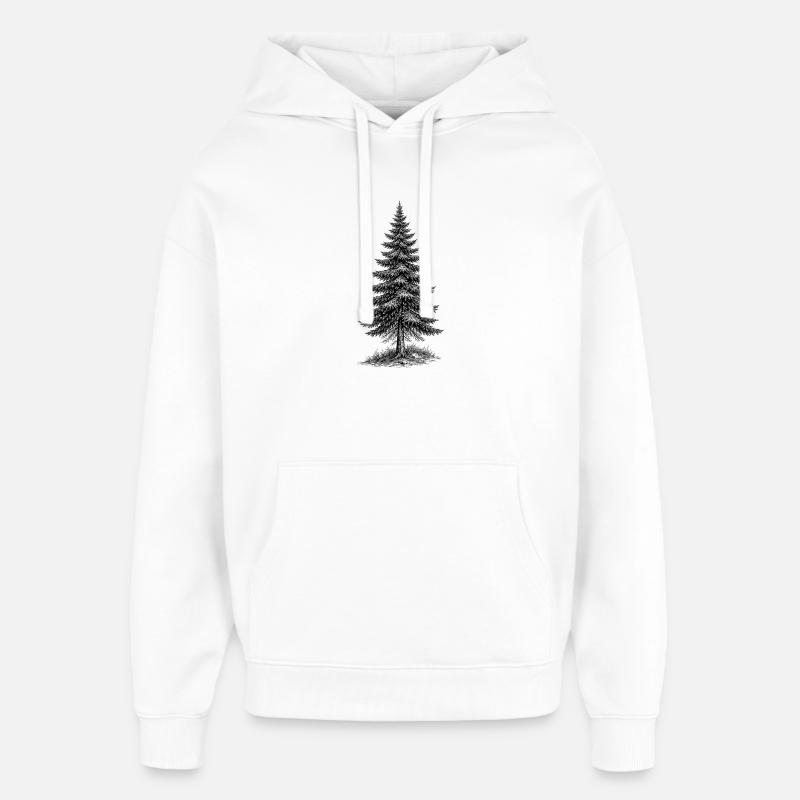 épicéa - Sweat à capuche unisexe Stanley/Stella Oversized - blanc