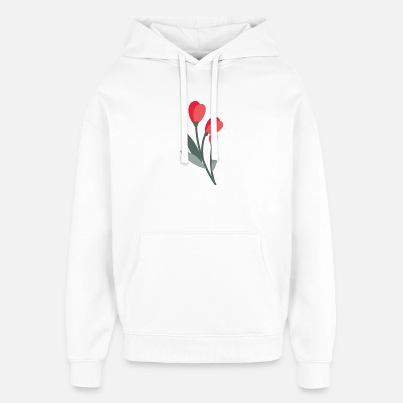 Fleur - Sweat à capuche unisexe Stanley/Stella Oversized - blanc