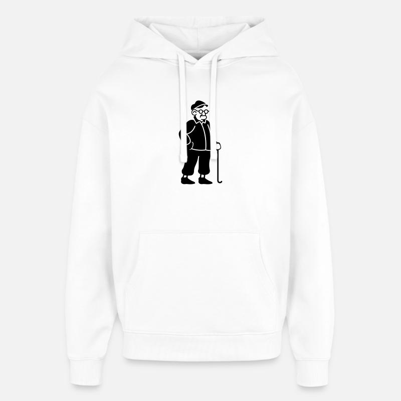 Vieux grand-père - Sweat à capuche unisexe Stanley/Stella Oversized - blanc