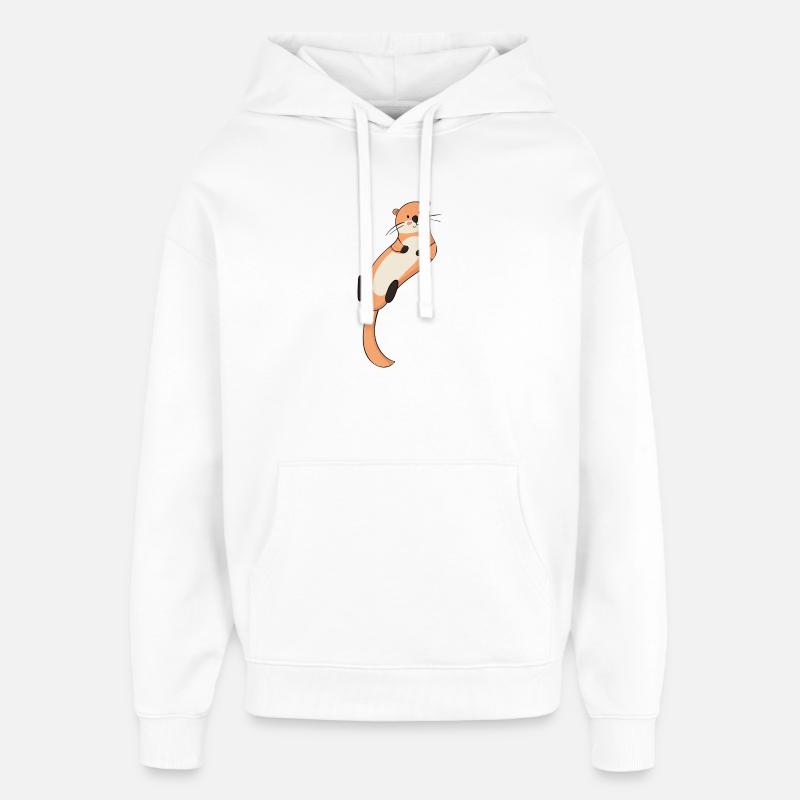 Loutres - Sweat à capuche unisexe Stanley/Stella Oversized - blanc