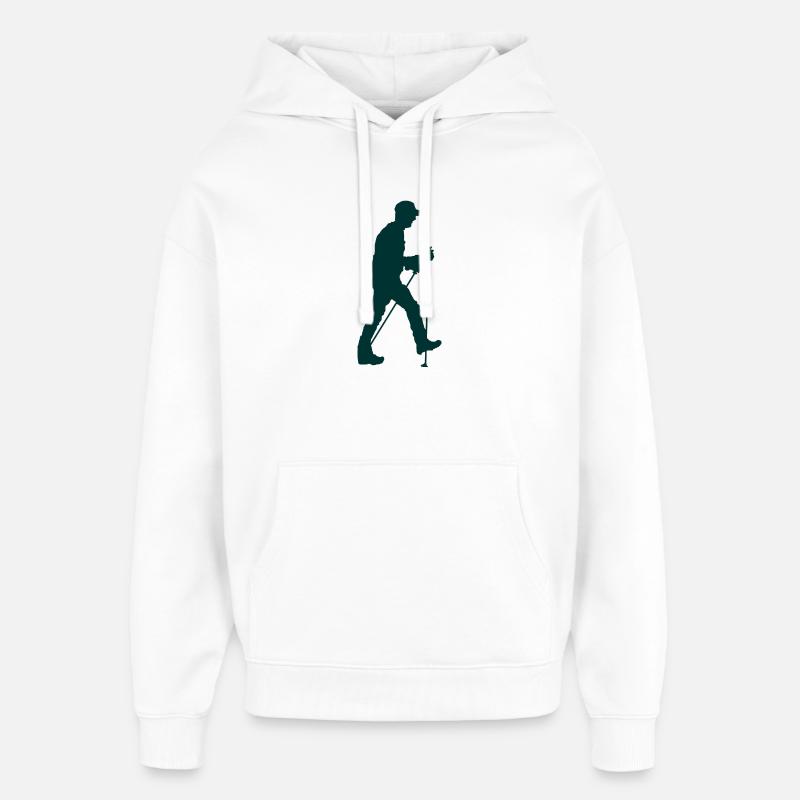 Randonneur randonnée marche nordique - Sweat à capuche unisexe Stanley/Stella Oversized - blanc