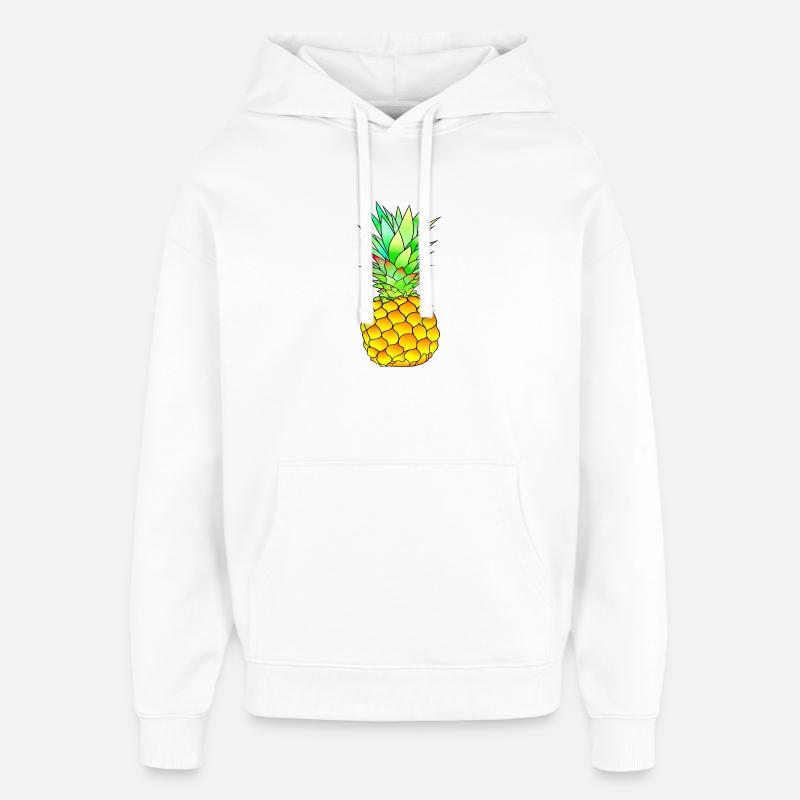 Ananas - Sweat à capuche unisexe Stanley/Stella Oversized - blanc