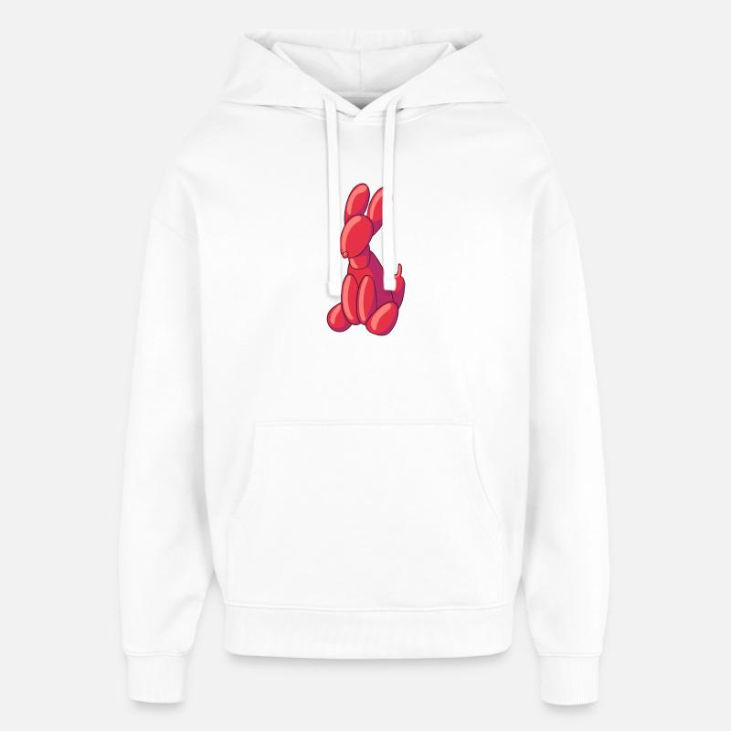 Luftballon Tier Hunde sitzend - Oversized Unisex Hoodie von Stanley/Stella - Weiß