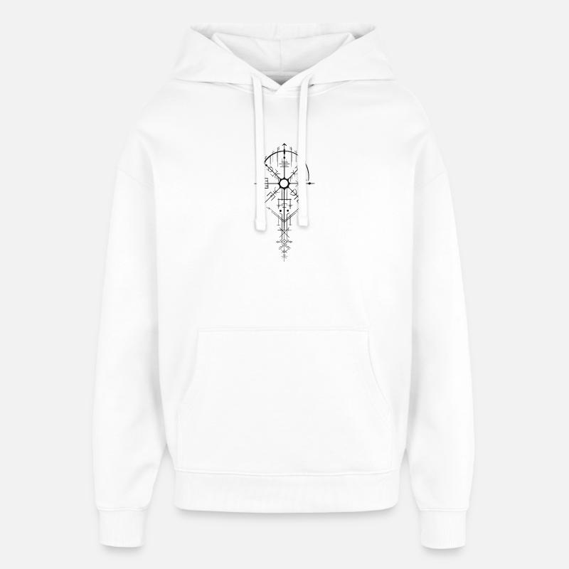 Conception de l’amulette runique nordique - Sweat à capuche unisexe Stanley/Stella Oversized - blanc