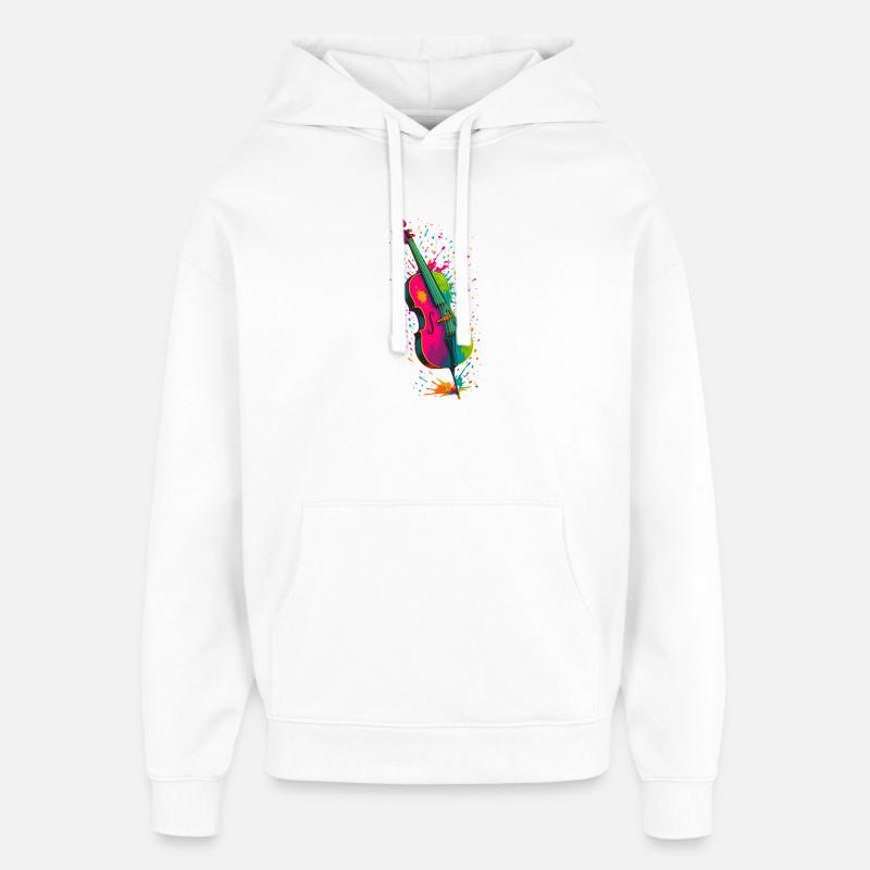 Violoncelle Splash - Sweat à capuche unisexe Stanley/Stella Oversized - blanc