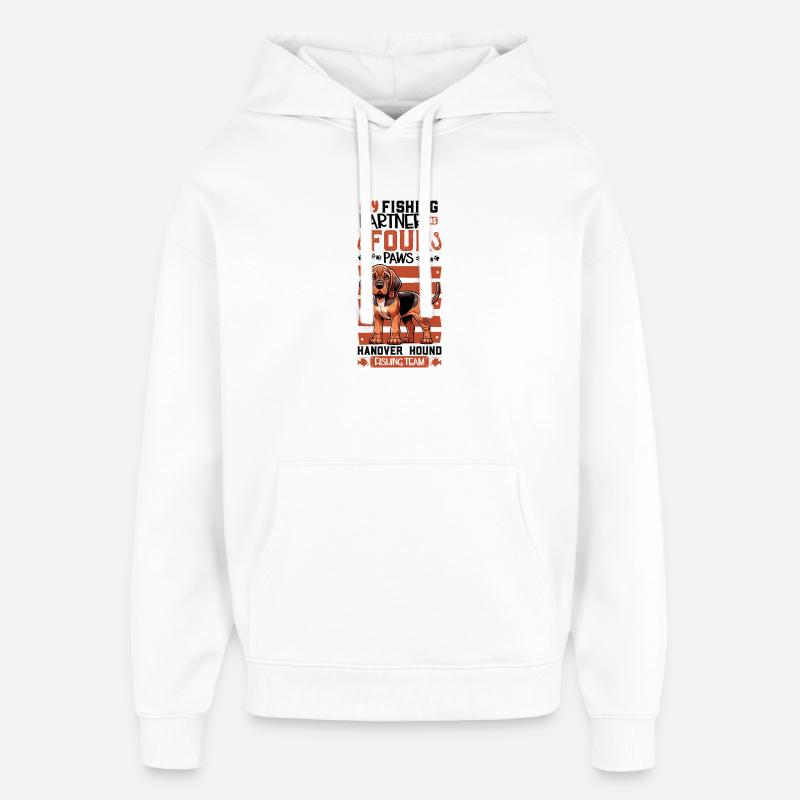 Pêche et busard - Sweat à capuche unisexe Stanley/Stella Oversized - blanc