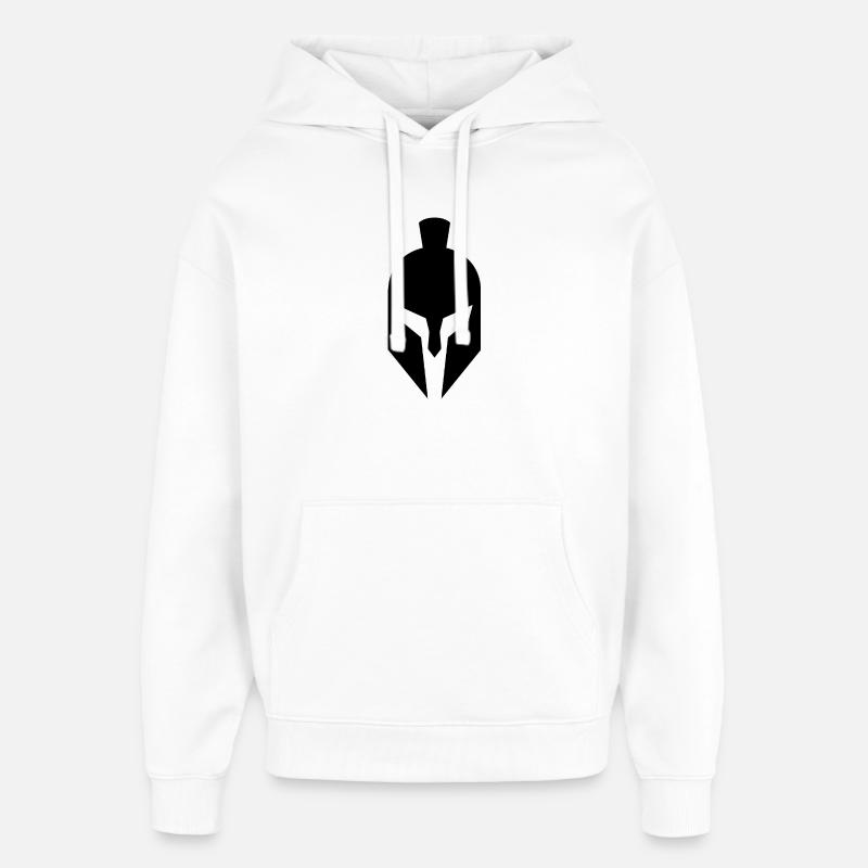 Casque spartiate - Sweat à capuche unisexe Stanley/Stella Oversized - blanc