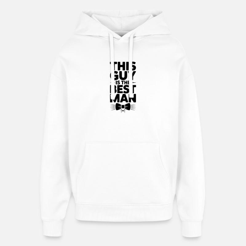 Ce gars est le témoin - Sweat à capuche unisexe Stanley/Stella Oversized - blanc