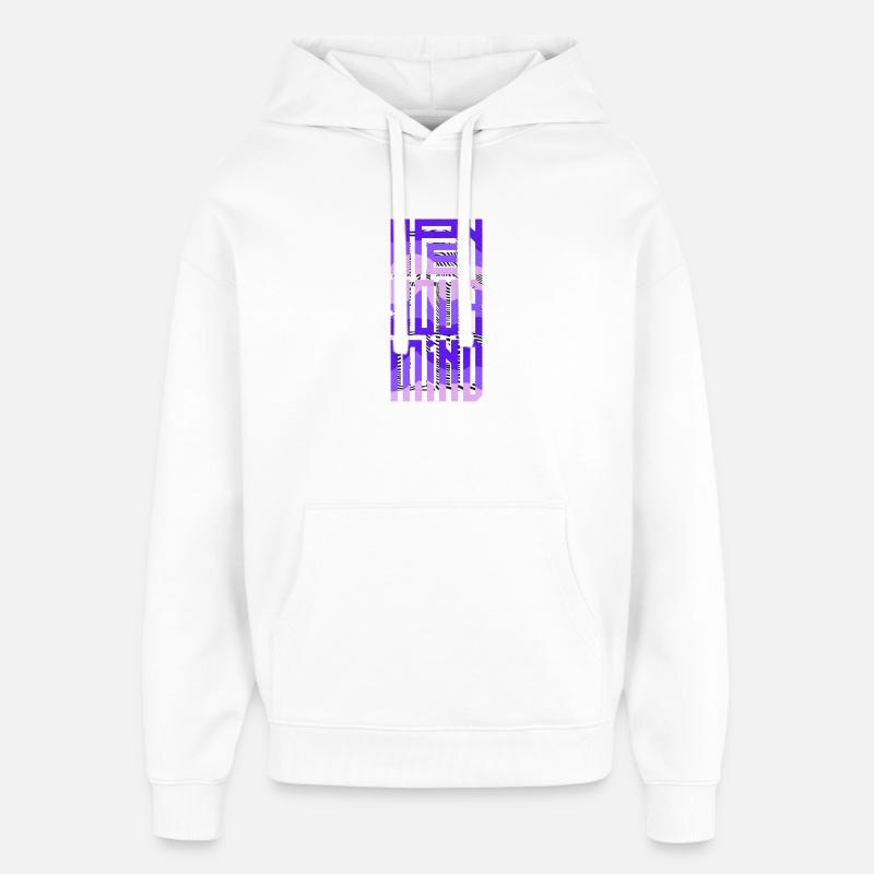Néon Block  Dégradé - Sweat à capuche unisexe Stanley/Stella Oversized - blanc