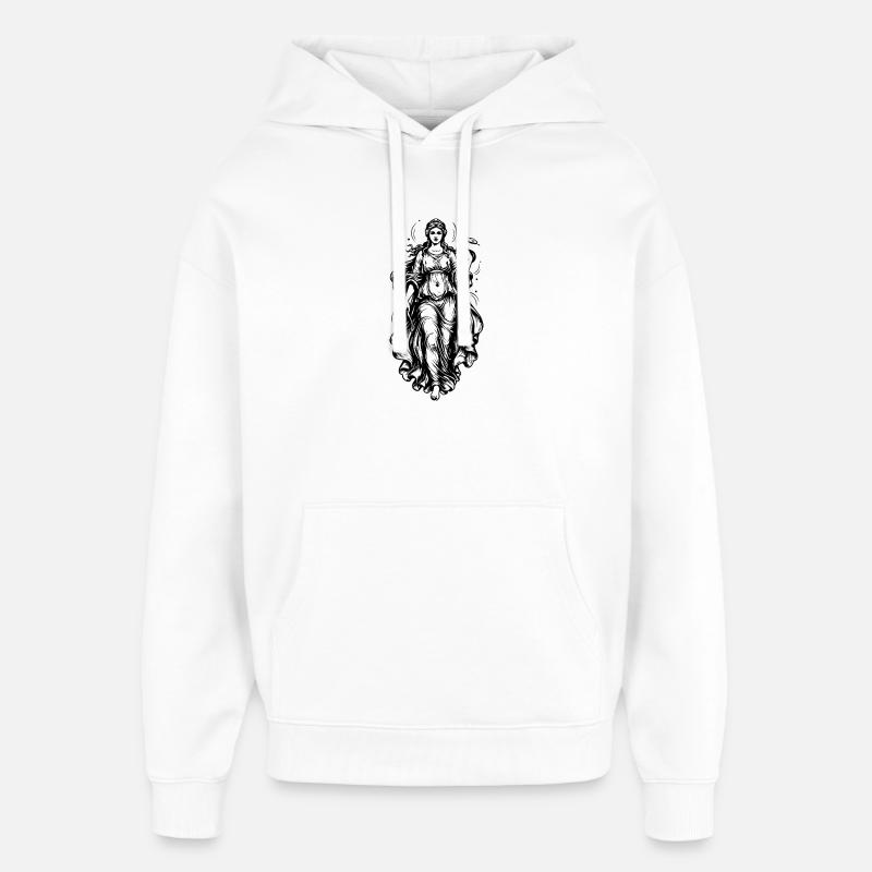 Déesse grecque antique avec serpent - Sweat à capuche unisexe Stanley/Stella Oversized - blanc