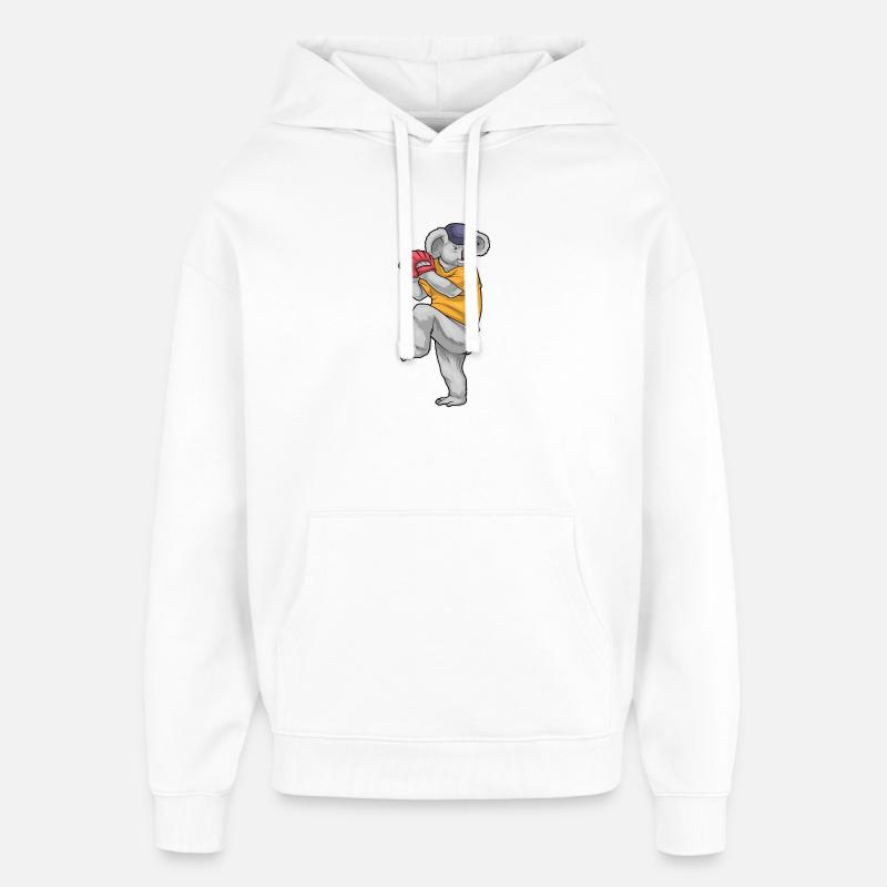 Koala Baseball Baseballhandschuh - Oversized Unisex Hoodie von Stanley/Stella - Weiß