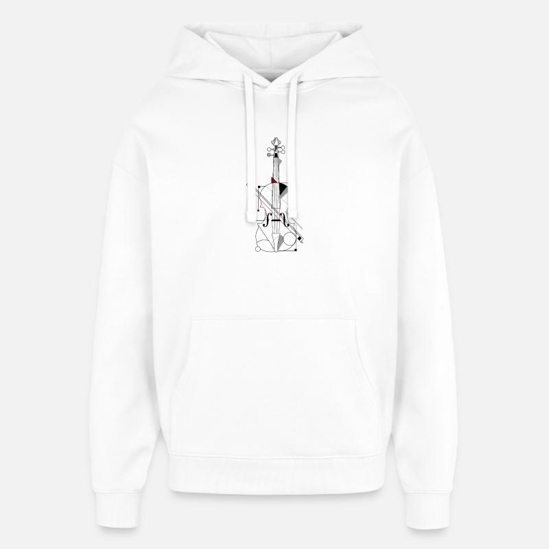 violon - Sweat à capuche unisexe Stanley/Stella Oversized - blanc