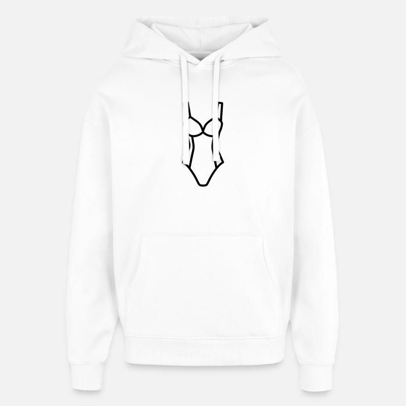 maillot de bain - Sweat à capuche unisexe Stanley/Stella Oversized - blanc