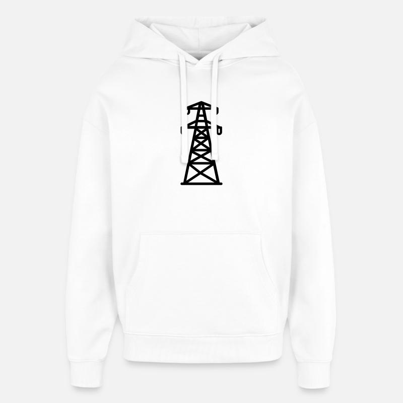 pylône électrique - Sweat à capuche unisexe Stanley/Stella Oversized - blanc