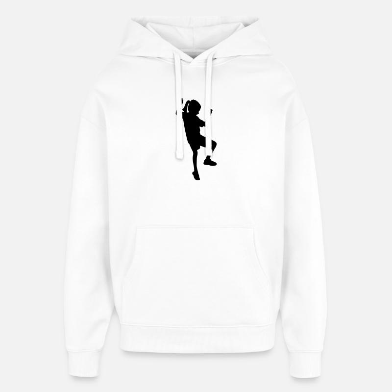 Climber Girl – Boulder Fun - Oversized Unisex Hoodie by Stanley/Stella - white
