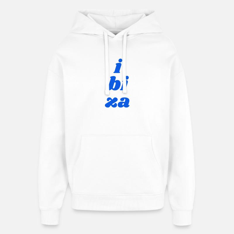 i bi za - Sweat à capuche unisexe Stanley/Stella Oversized - blanc