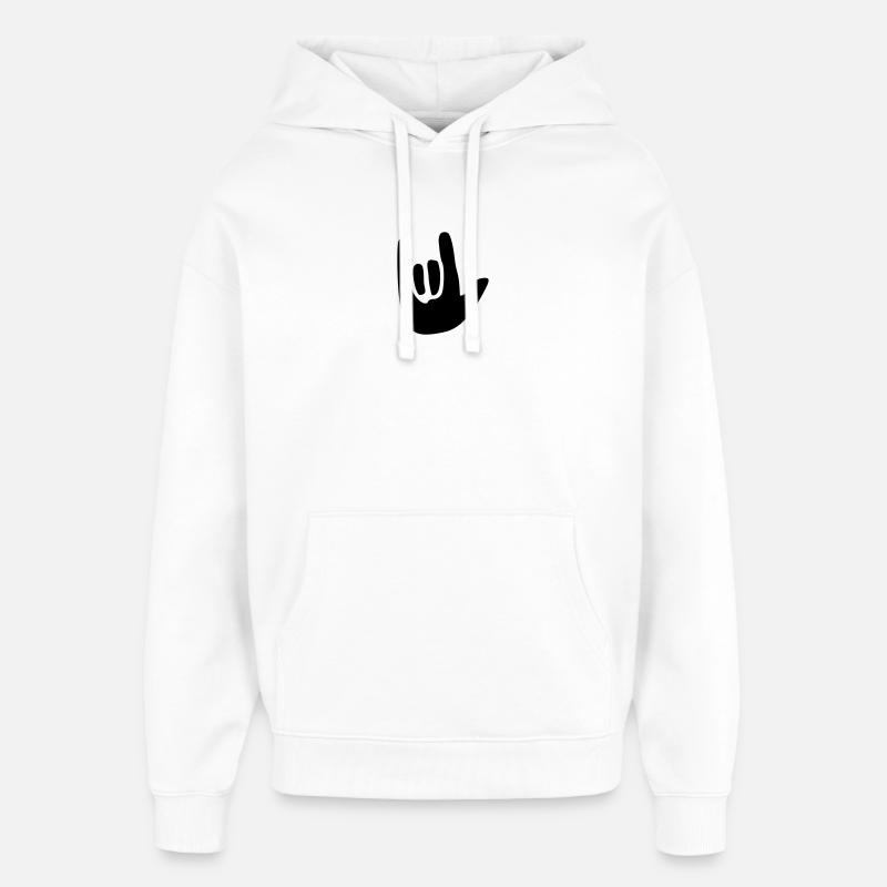 main en métal - Sweat à capuche unisexe Stanley/Stella Oversized - blanc