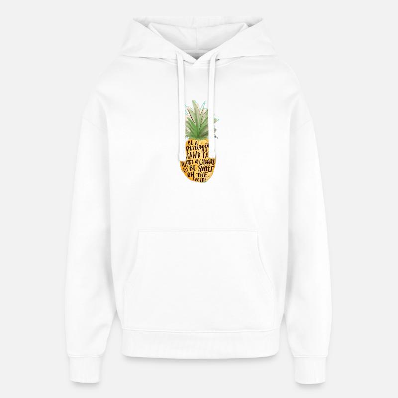 Ananas - Sweat à capuche unisexe Stanley/Stella Oversized - blanc