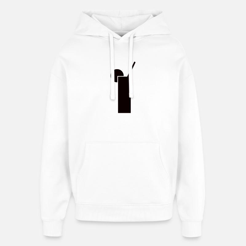 Design de boisson en noir - Sweat à capuche unisexe Stanley/Stella Oversized - blanc