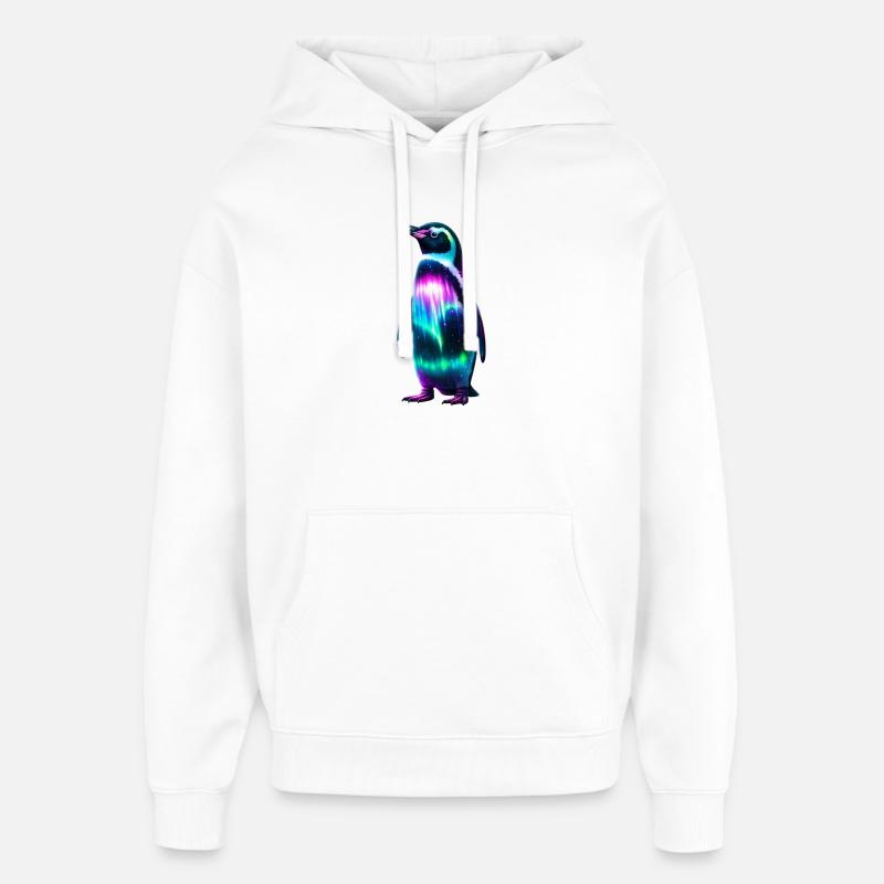 Penguin - Oversized Unisex Hoodie by Stanley/Stella - white