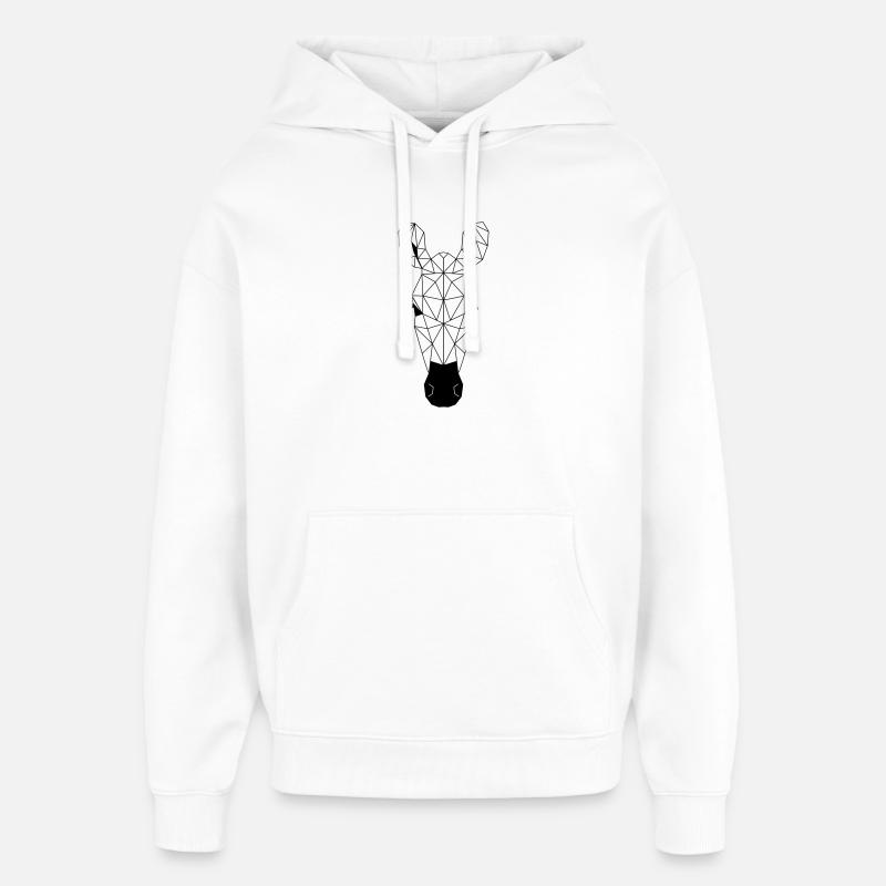 Zebra Polygon - Oversized Unisex Hoodie von Stanley/Stella - Weiß