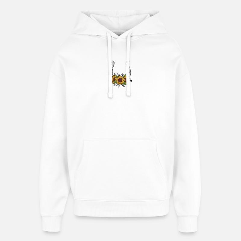 Sonnenblumen Hufeisen Muster - Oversized Unisex Hoodie von Stanley/Stella - Weiß