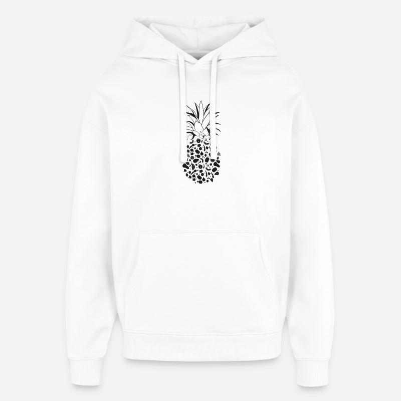 Fruits comme ananas - Sweat à capuche unisexe Stanley/Stella Oversized - blanc