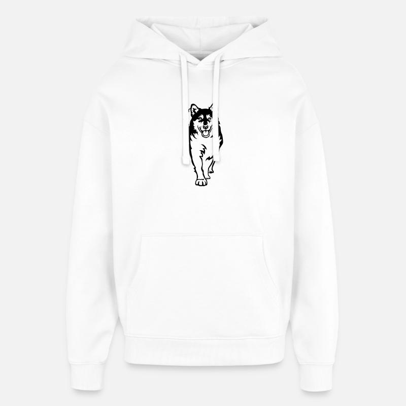 Malamute d’Alaska - Sweat à capuche unisexe Stanley/Stella Oversized - blanc