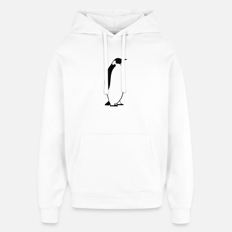 Pingouin2 - Sweat à capuche unisexe Stanley/Stella Oversized - blanc