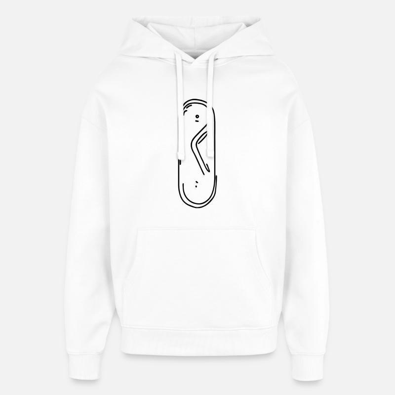 Planche à neige - Sweat à capuche unisexe Stanley/Stella Oversized - blanc