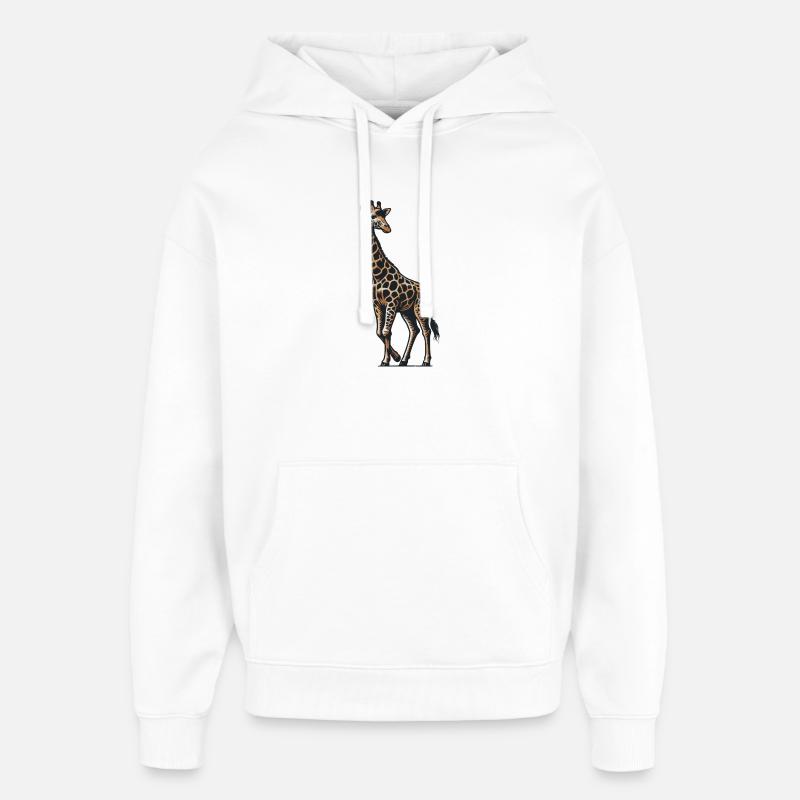 Girafe - Sweat à capuche unisexe Stanley/Stella Oversized - blanc