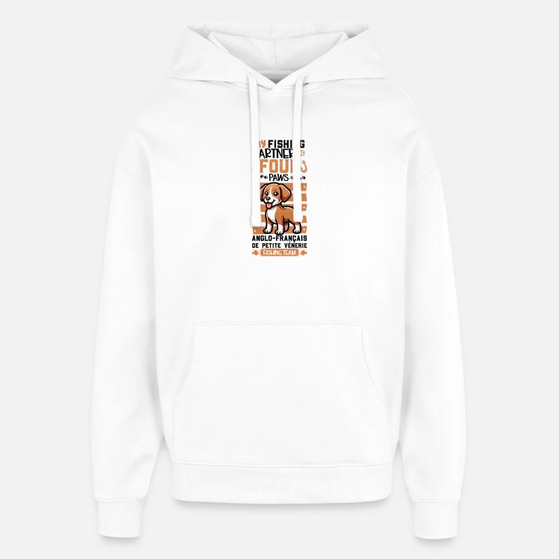 Pêche et Anglo-Français de Petite Vénerie - Sweat à capuche unisexe Stanley/Stella Oversized - blanc