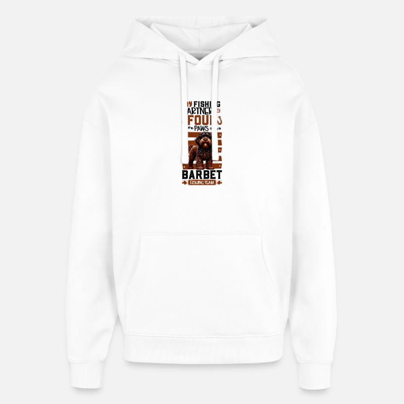 Pêche et chien d'eau français - Sweat à capuche unisexe Stanley/Stella Oversized - blanc