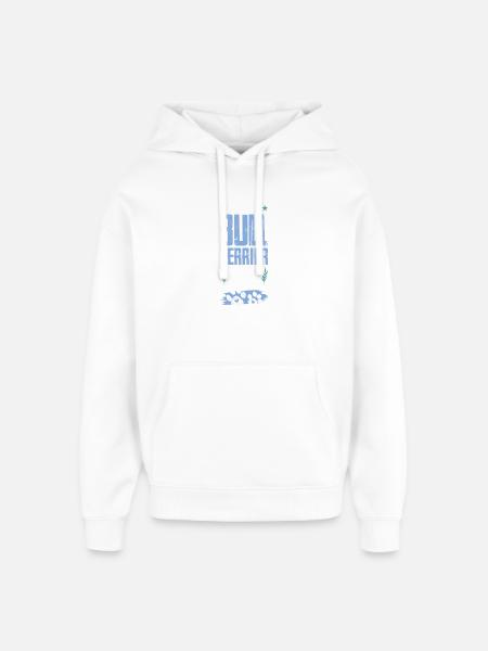 Bull Terrier Chiens Papa - Sweat à capuche unisexe Stanley/Stella Oversized - blanc