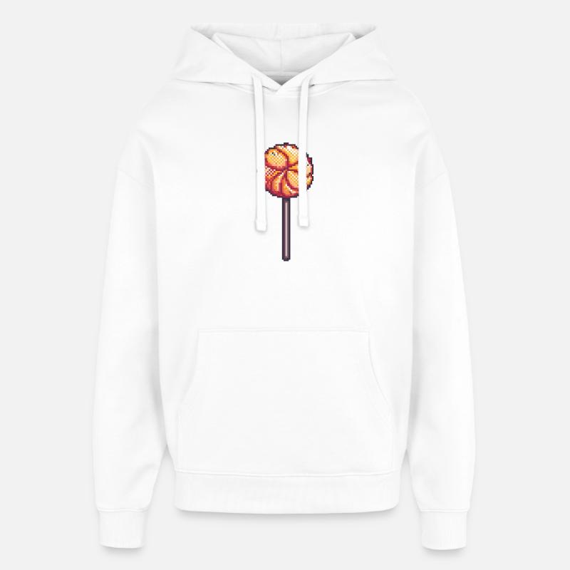 Suces pixel sur un bâton - Sweat à capuche unisexe Stanley/Stella Oversized - blanc