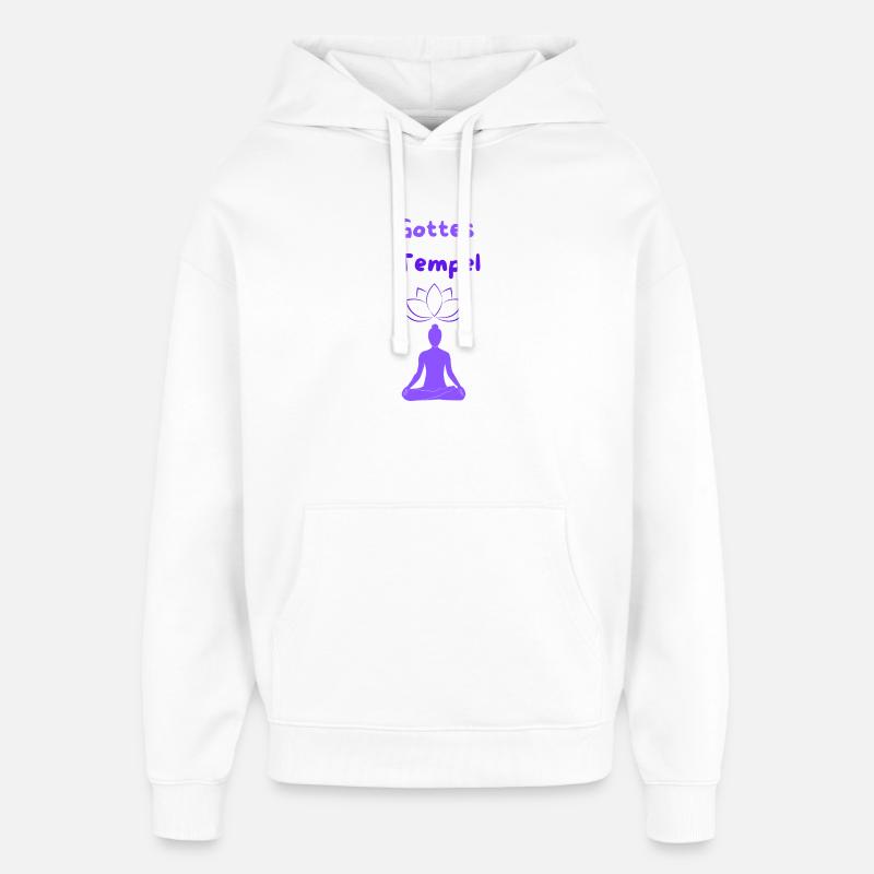 Gottes Tempel - Oversized Unisex Hoodie von Stanley/Stella - Weiß