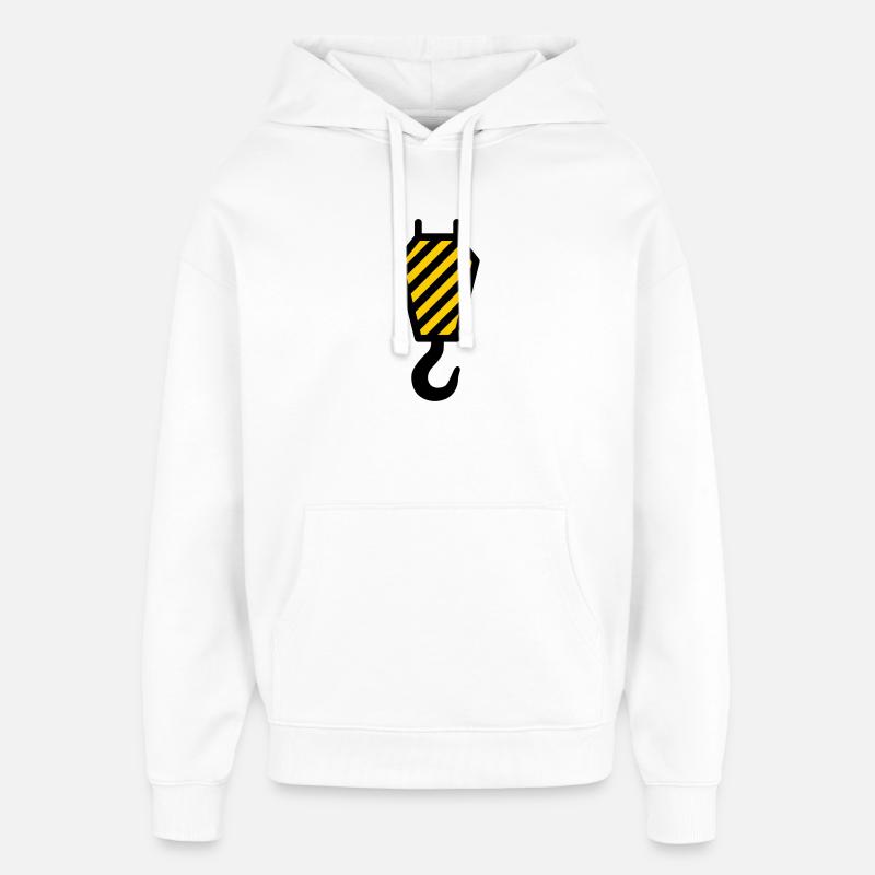 crochet de grue - Sweat à capuche unisexe Stanley/Stella Oversized - blanc