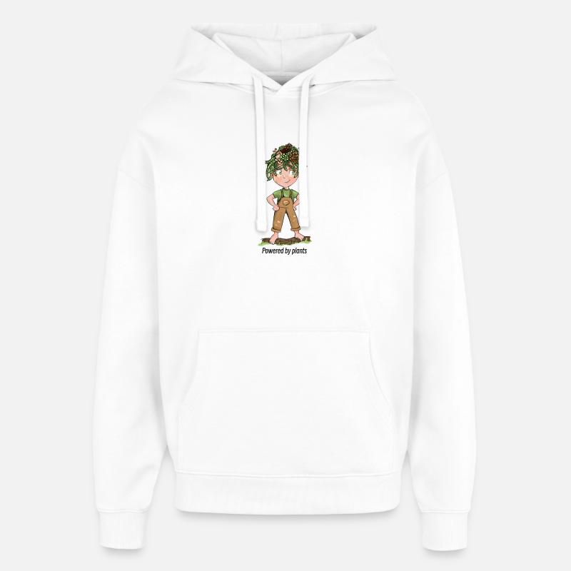 Propulsé par les plantes - Sweat à capuche unisexe Stanley/Stella Oversized - blanc