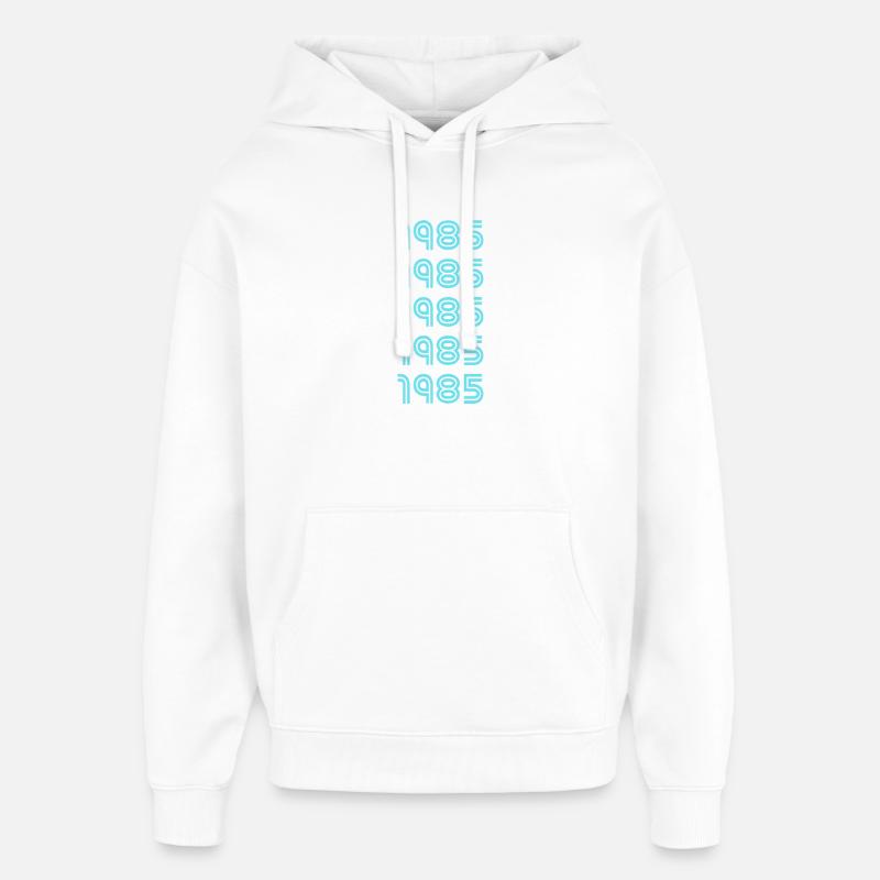 Année de naissance 1985 - Sweat à capuche unisexe Stanley/Stella Oversized - blanc