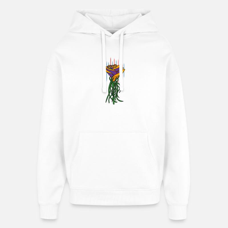 NéonRose - Sweat à capuche unisexe Stanley/Stella Oversized - blanc