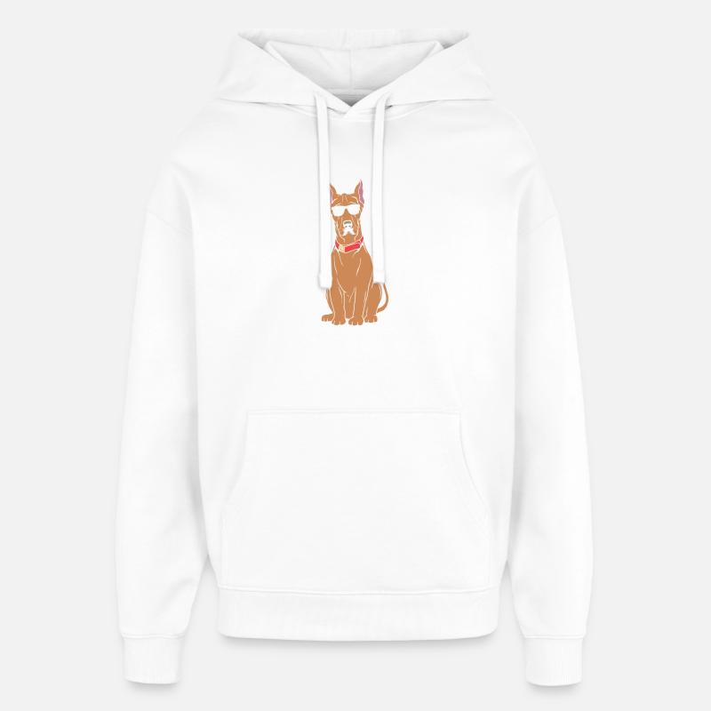Great Dane - Oversized Unisex Hoodie by Stanley/Stella - white