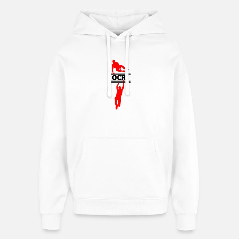OCR-Bewegung – Sprung- und Hängdesign - Oversized Unisex Hoodie von Stanley/Stella - Weiß