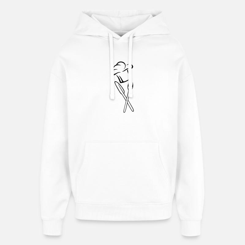 Chapeau, couteau, fourchette de chef - Sweat à capuche unisexe Stanley/Stella Oversized - blanc