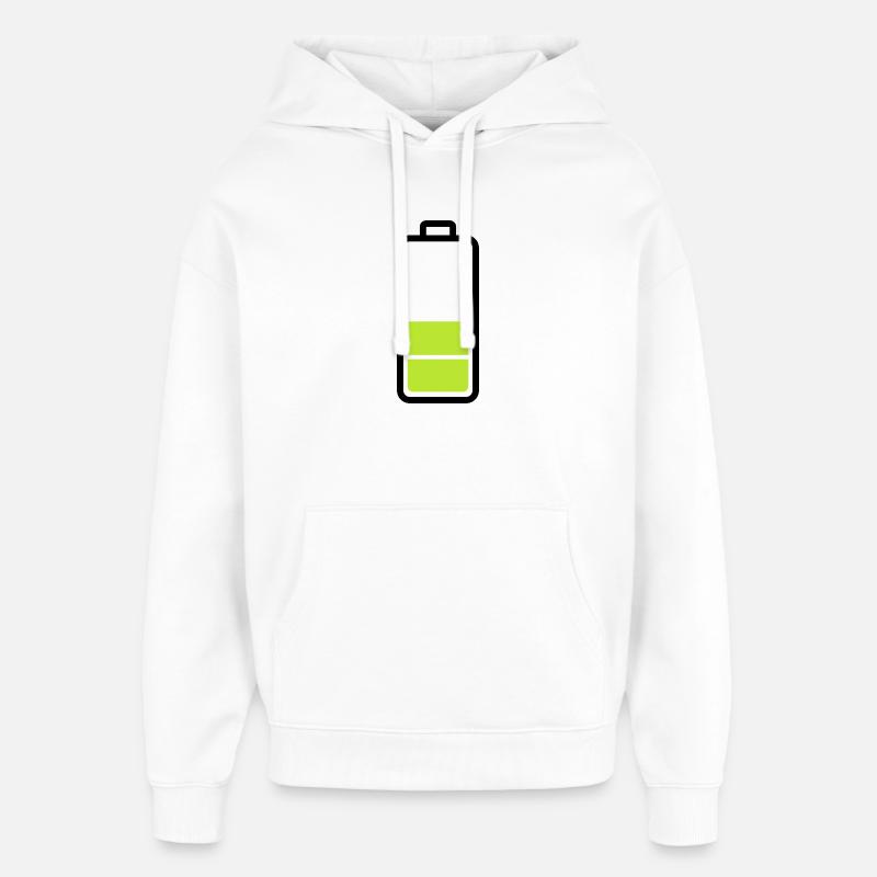 batterie faible - Sweat à capuche unisexe Stanley/Stella Oversized - blanc