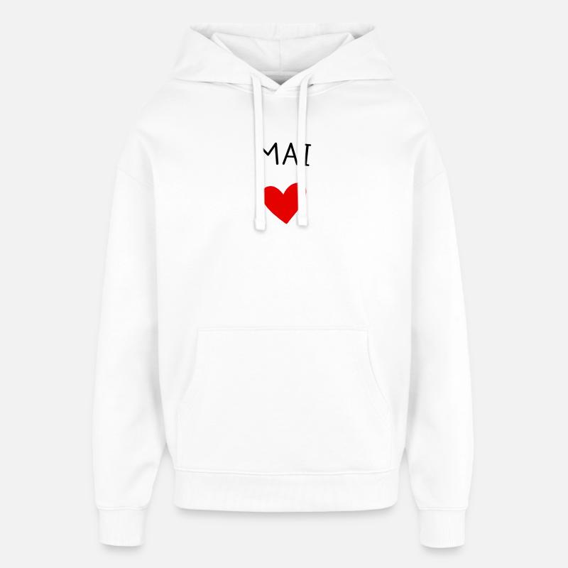 Future maman Mai – Bébé en route ❤️ - Sweat à capuche unisexe Stanley/Stella Oversized - blanc