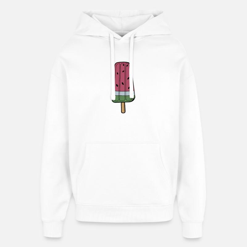 Joyeuse pastèque Frozen pop - Sweat à capuche unisexe Stanley/Stella Oversized - blanc