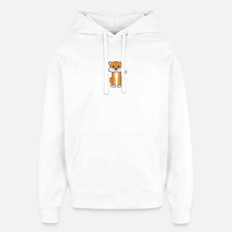 Tigre - Sweat à capuche unisexe Stanley/Stella Oversized - blanc