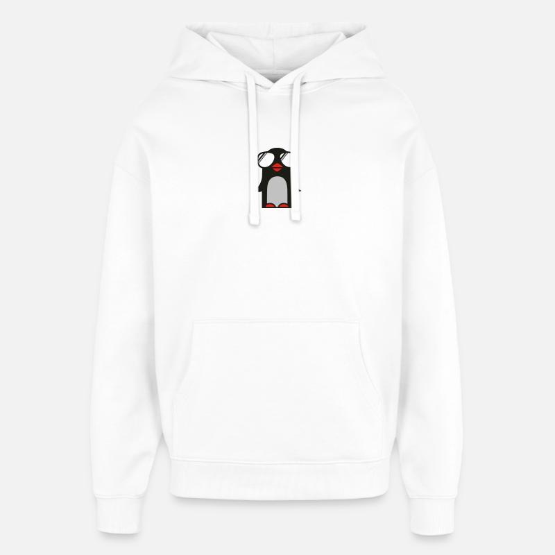 funky pinguin - Sweat à capuche unisexe Stanley/Stella Oversized - blanc