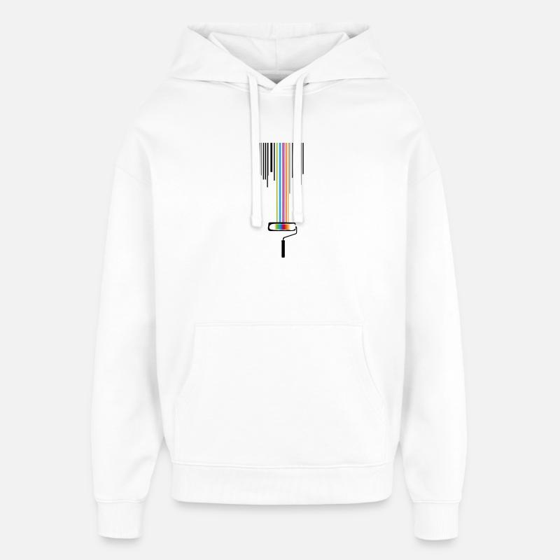 Farbrolle mit Strichcode - Oversized Unisex Hoodie von Stanley/Stella - Weiß